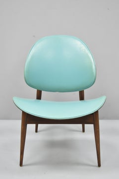 Blue Midcentury Danish Modern Kodawood Seymour James Wiener Clam Shell Chair