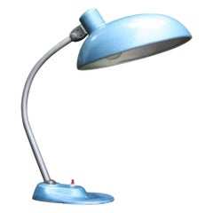 Blue Mid-Century Kaiser Idell Desk Lamp by Christian Dell