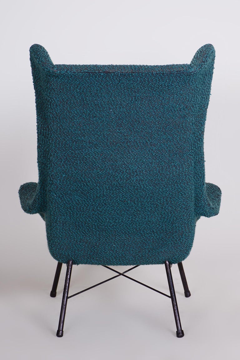 Blue Mid Century Modern Armchair by Miroslav Navratil, Made in 1950s