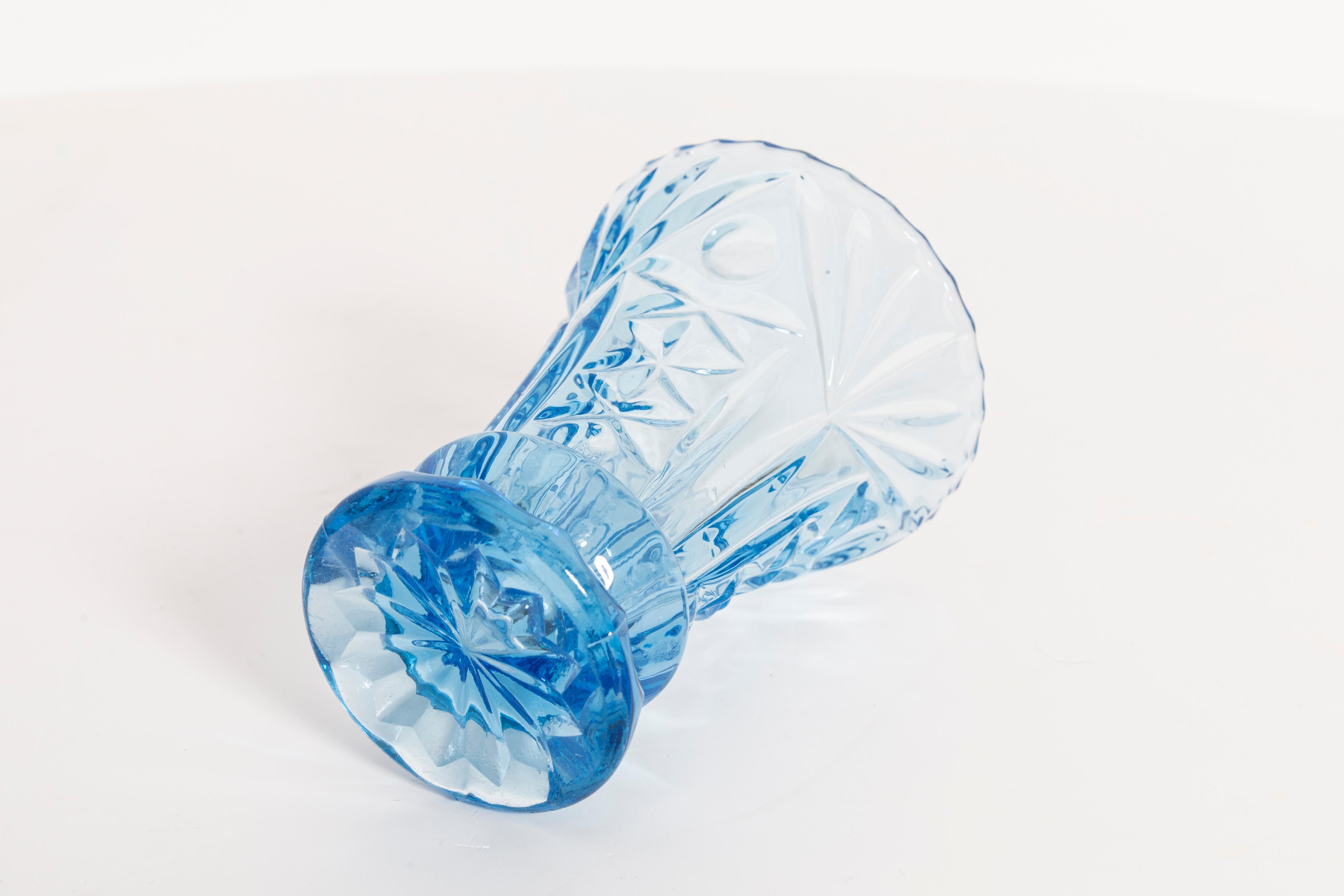 Blaue blaue Mini-Vintage-Vase, 20. Jahrhundert, Europa, 1960er Jahre im Zustand „Hervorragend“ im Angebot in 05-080 Hornowek, PL