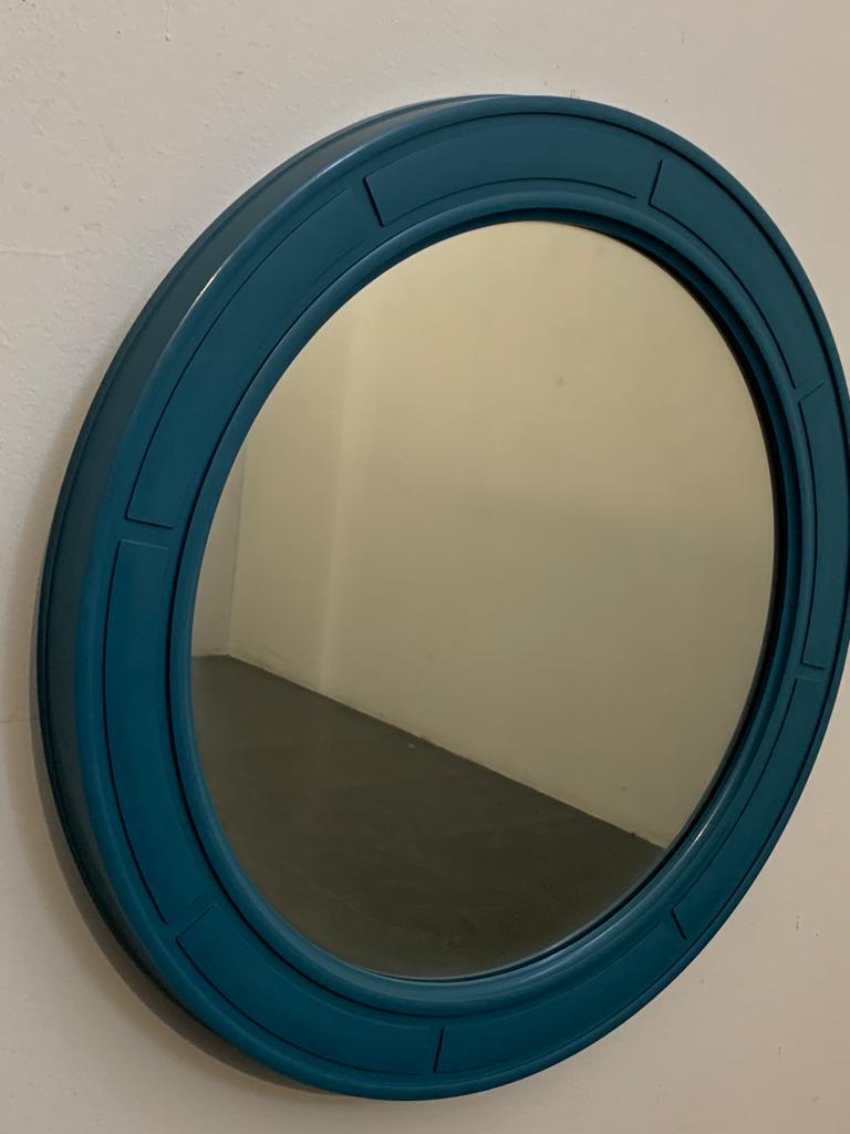 Blue Mirrors, 1970s, Set of 2 In Excellent Condition For Sale In Montelabbate, PU