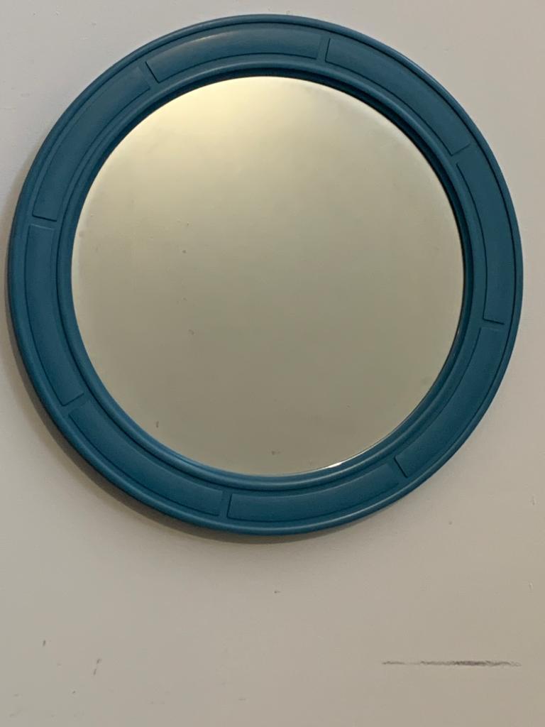 Miroirs bleus, années 1970, lot de 2 en vente 4