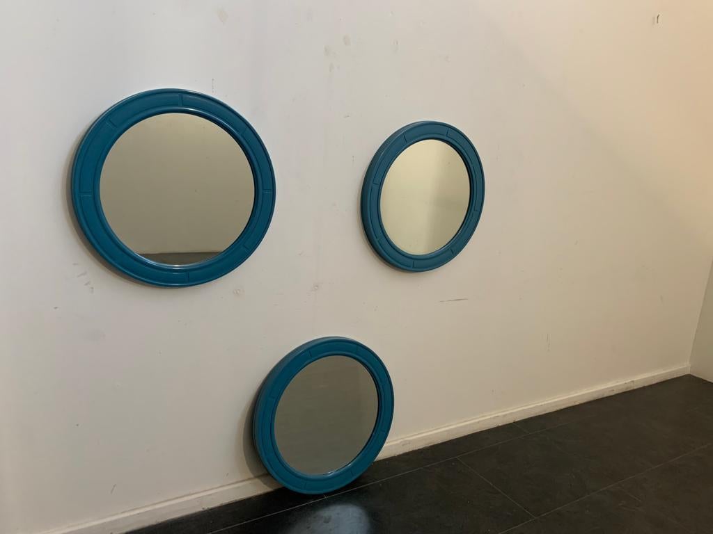 Miroirs bleus, années 1970, lot de 2 en vente 5