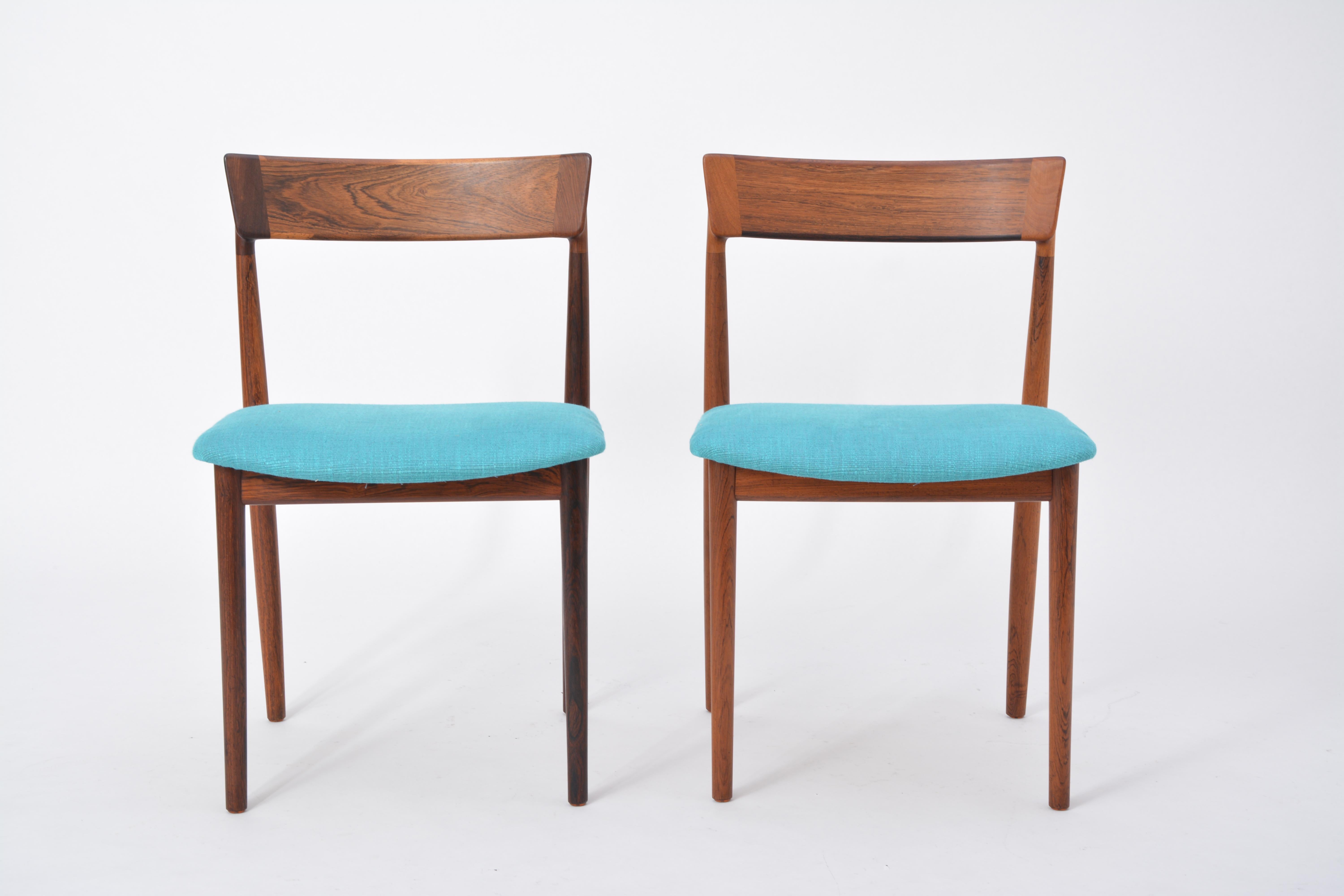 Blue Model 39 Dining Chairs by Henry Rosengren Hansen for Brande Møbelfabrik 3