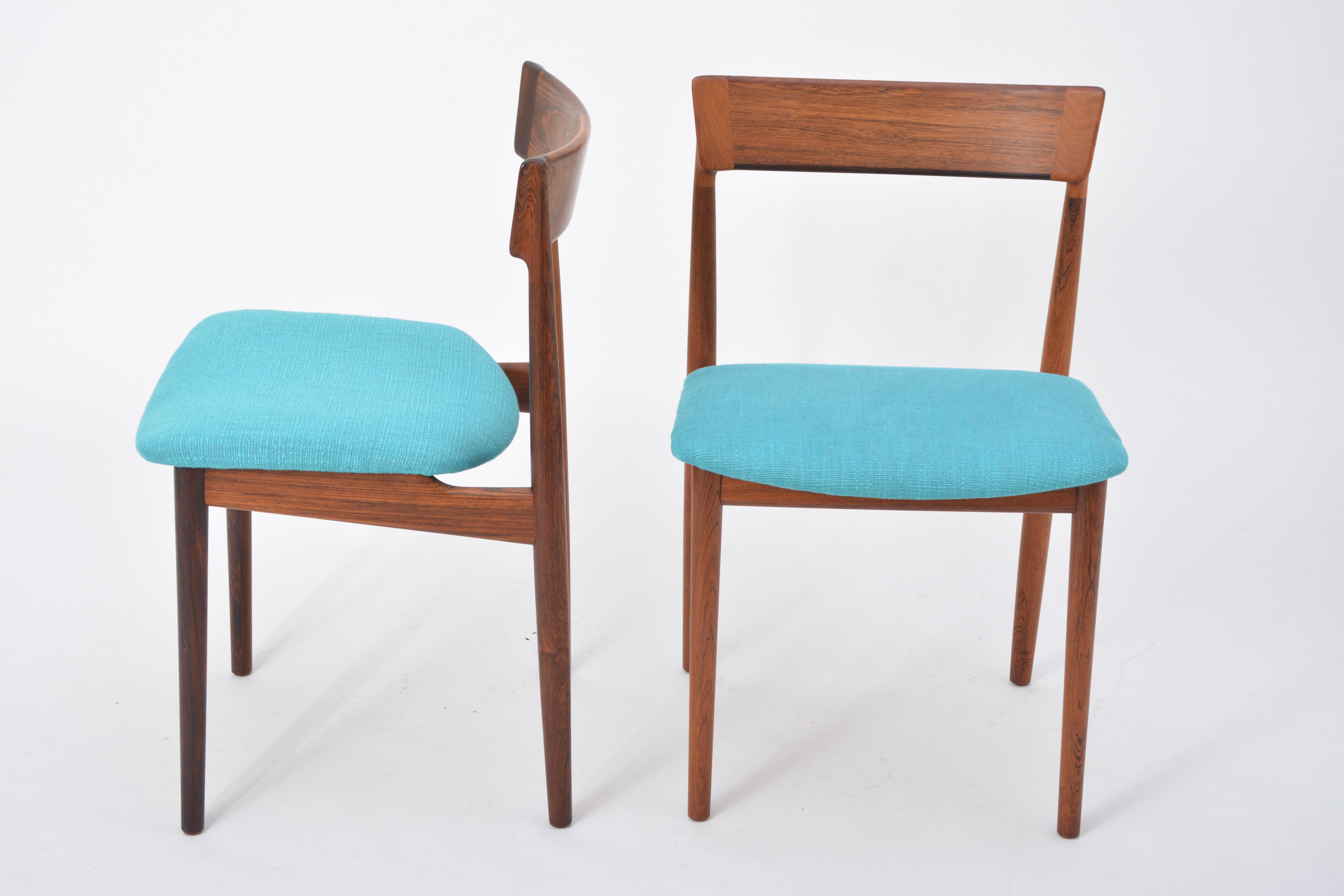 Blue Model 39 Dining Chairs by Henry Rosengren Hansen for Brande Møbelfabrik 4
