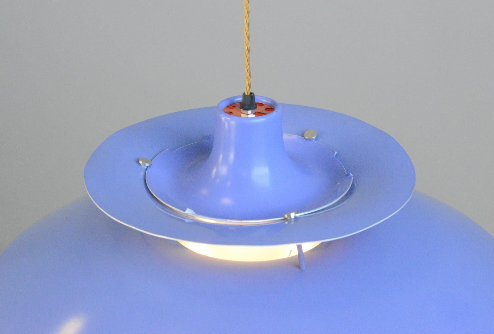 Blue Model PH5 Pendant Lights by Louis Poulson, Circa 1960s 1