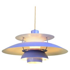 Blue Model Ph5 Pendant Lights by Louis Poulson, Circa 1960s