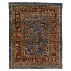 Tapis en laine tribal bleu moderne Bakshaish avec motif sur toute sa surface
