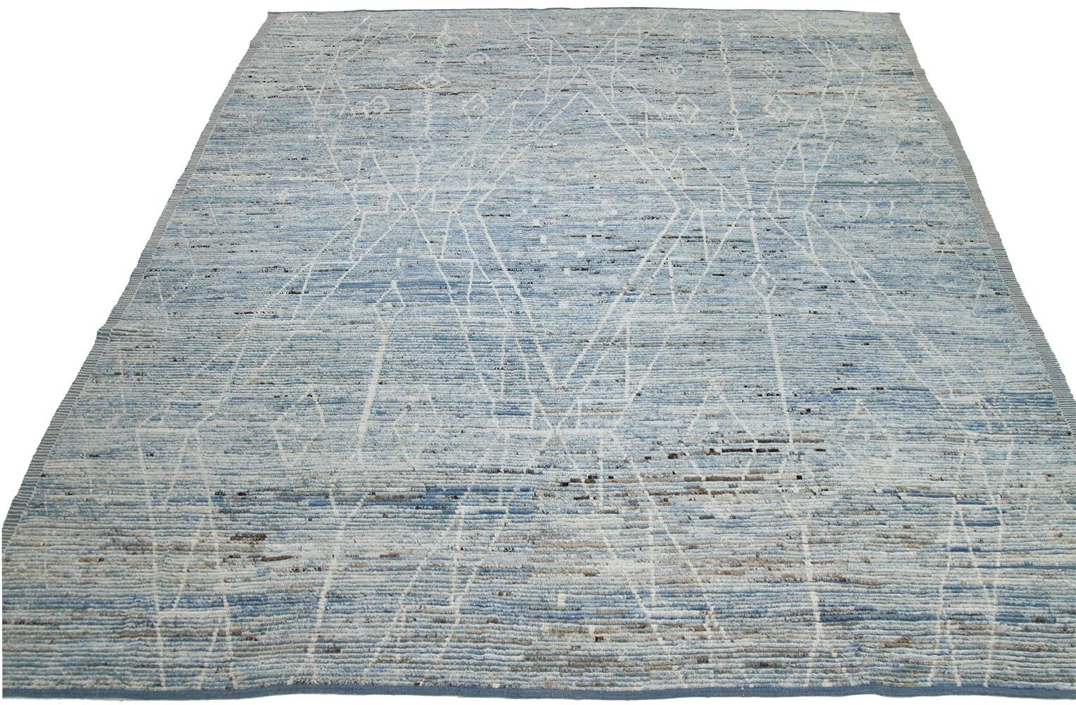 Contemporary Nazmiyal Collection Modern Moroccan Style Rug. Size: 9 ft 4 in x 11 ft 9 in