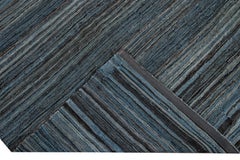 Handmade Kilim Wool Rug, Geometric Stripe Design, Turkish, 9' x 12'
