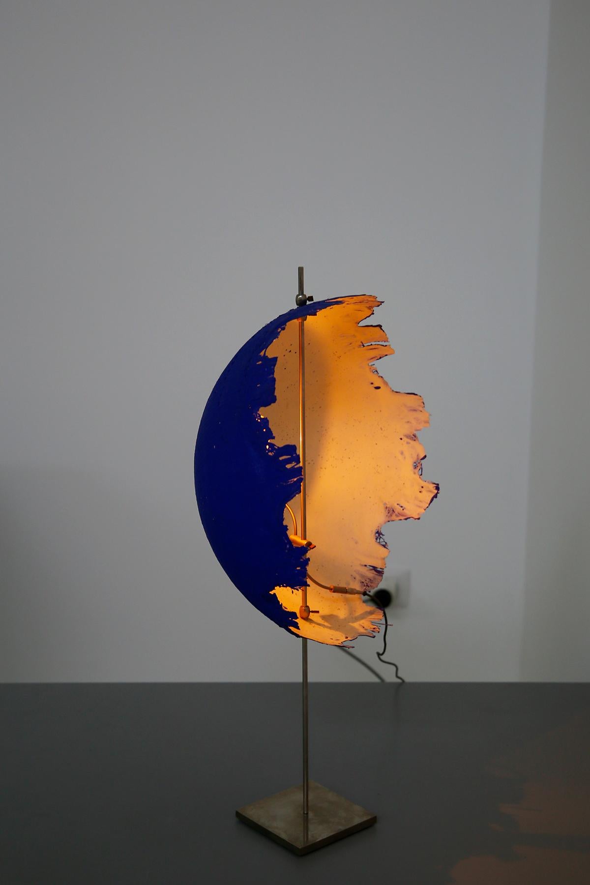 Blue Modern Table Lamp by Cattellani & Smith Mod. Postkrisi T 40, Signed 2000s 5