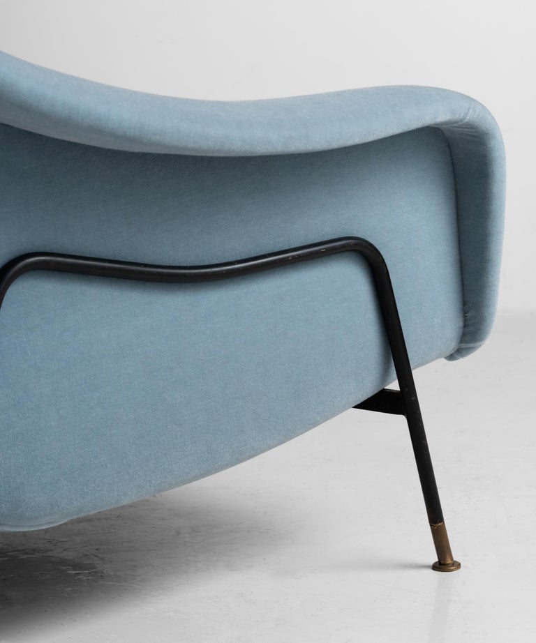 Blue Mohair Modern Sofa By Ezio Minotti Italy Circa 1950 At 1stdibs
