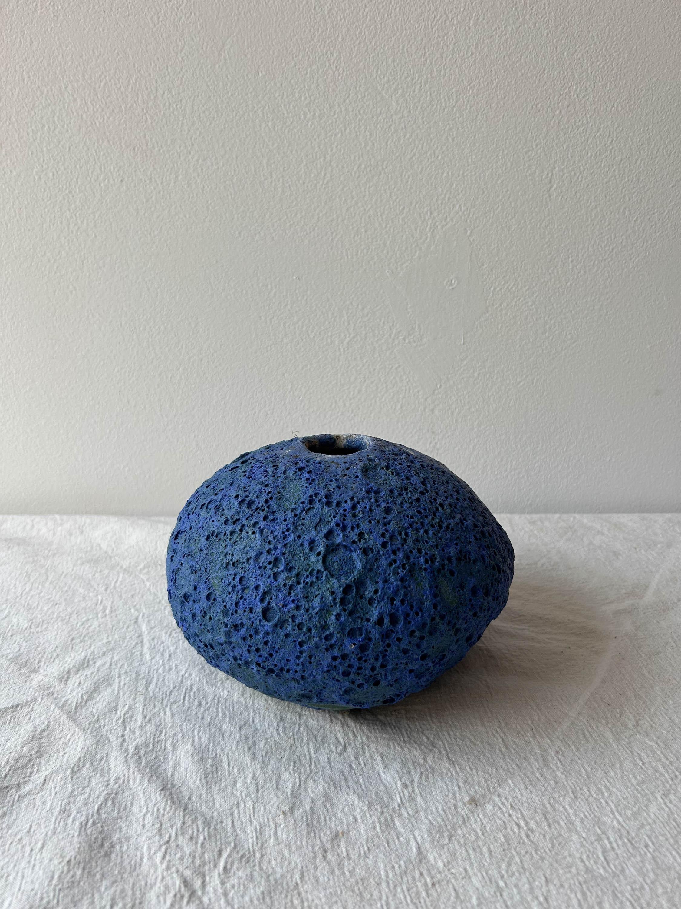 Organic Modern Blue Moon Vase For Sale