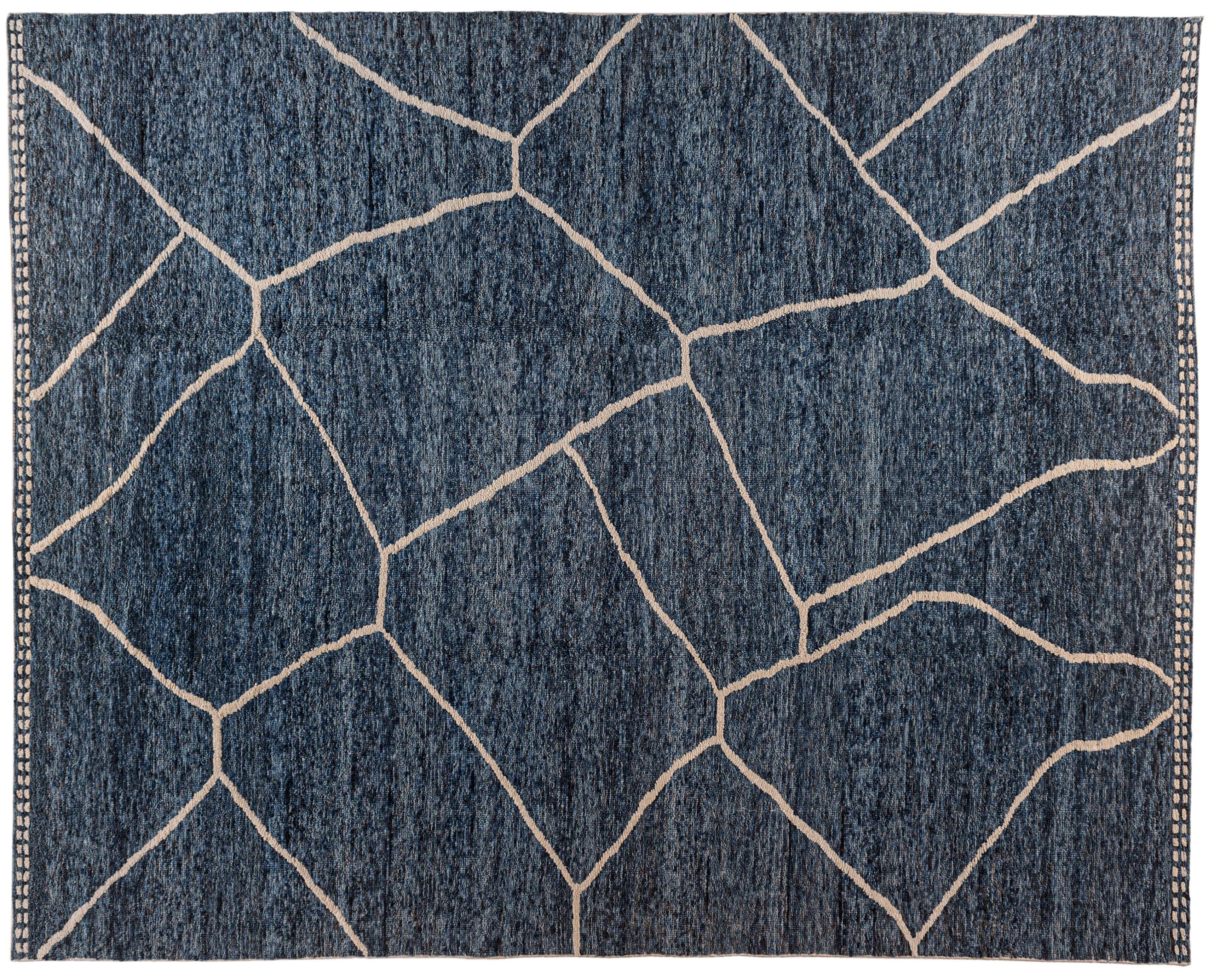 Blue Moroccan Inspired rug.