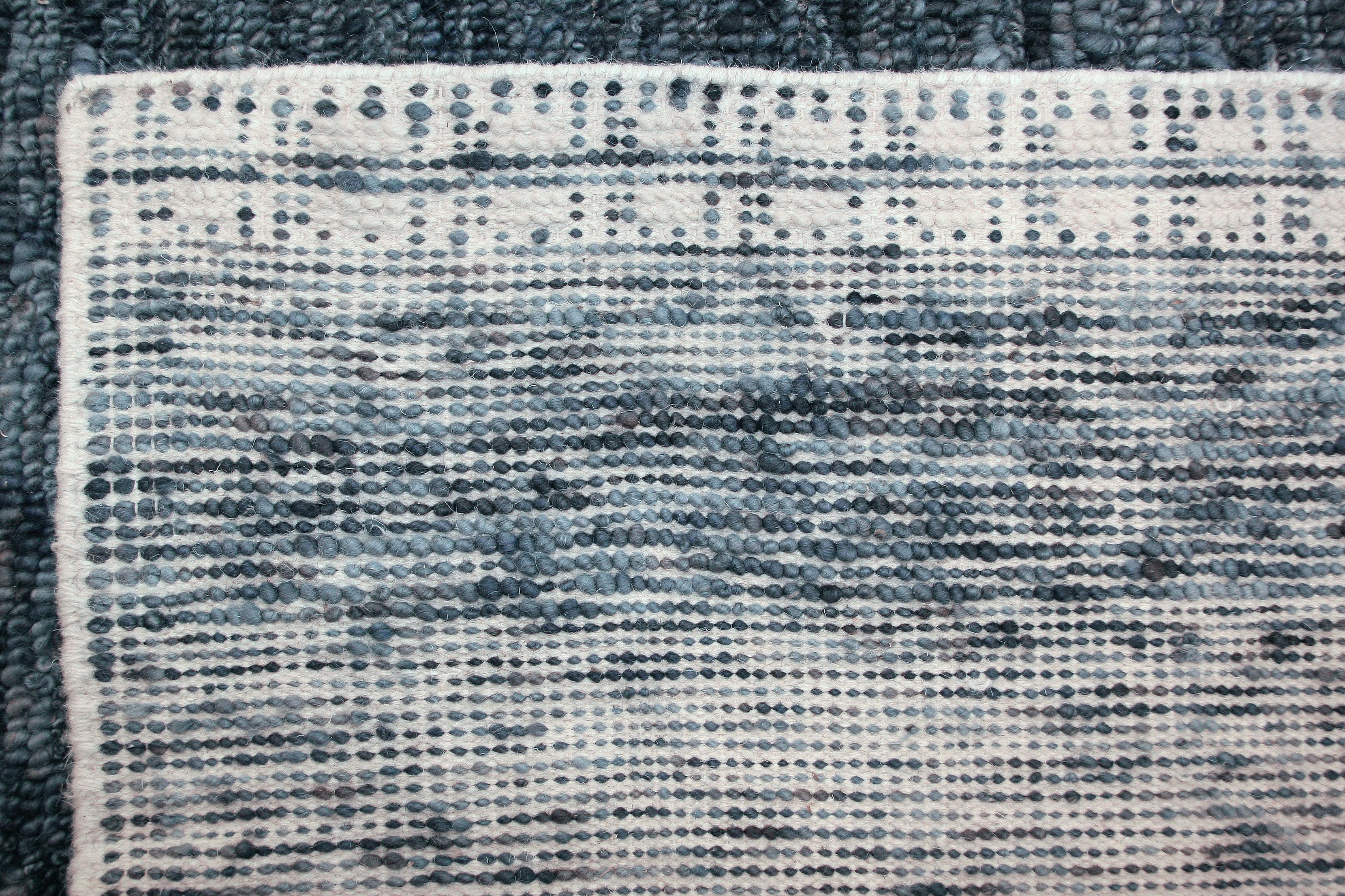 Blue Moroccan Inspired Rug In New Condition For Sale In West Hollywood, CA