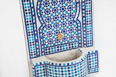 Blue Mosaic Mediterranean Water Fountain
