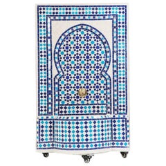 Blue Mosaic Mediterranean Water Fountain