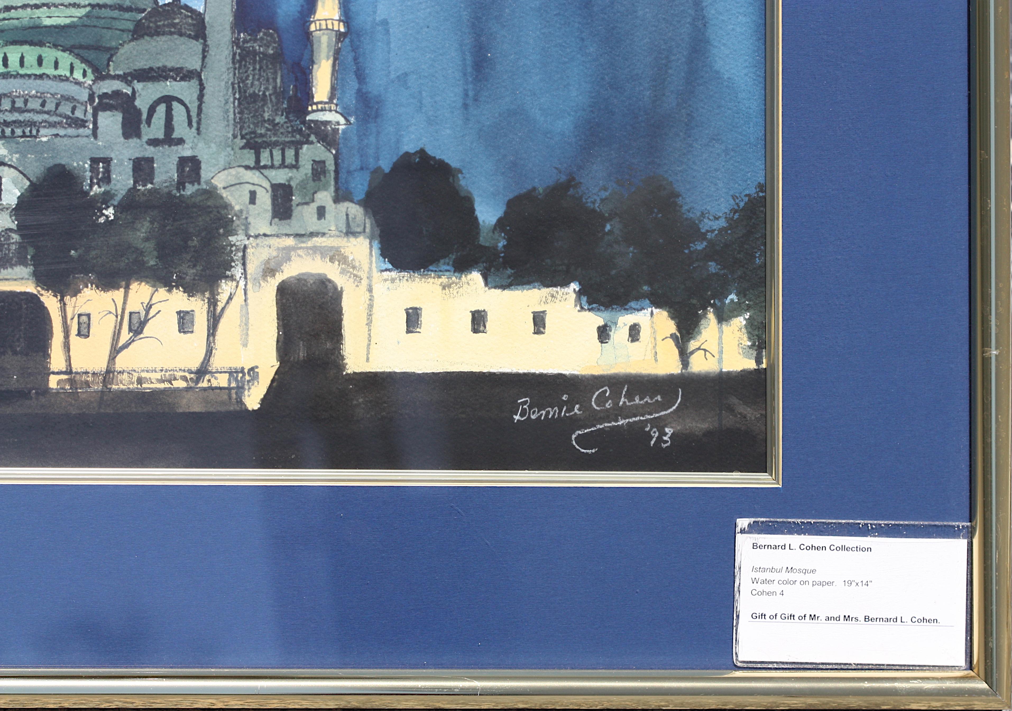XX secolo Moschea Blu, Istanbul, Acquerello in vendita