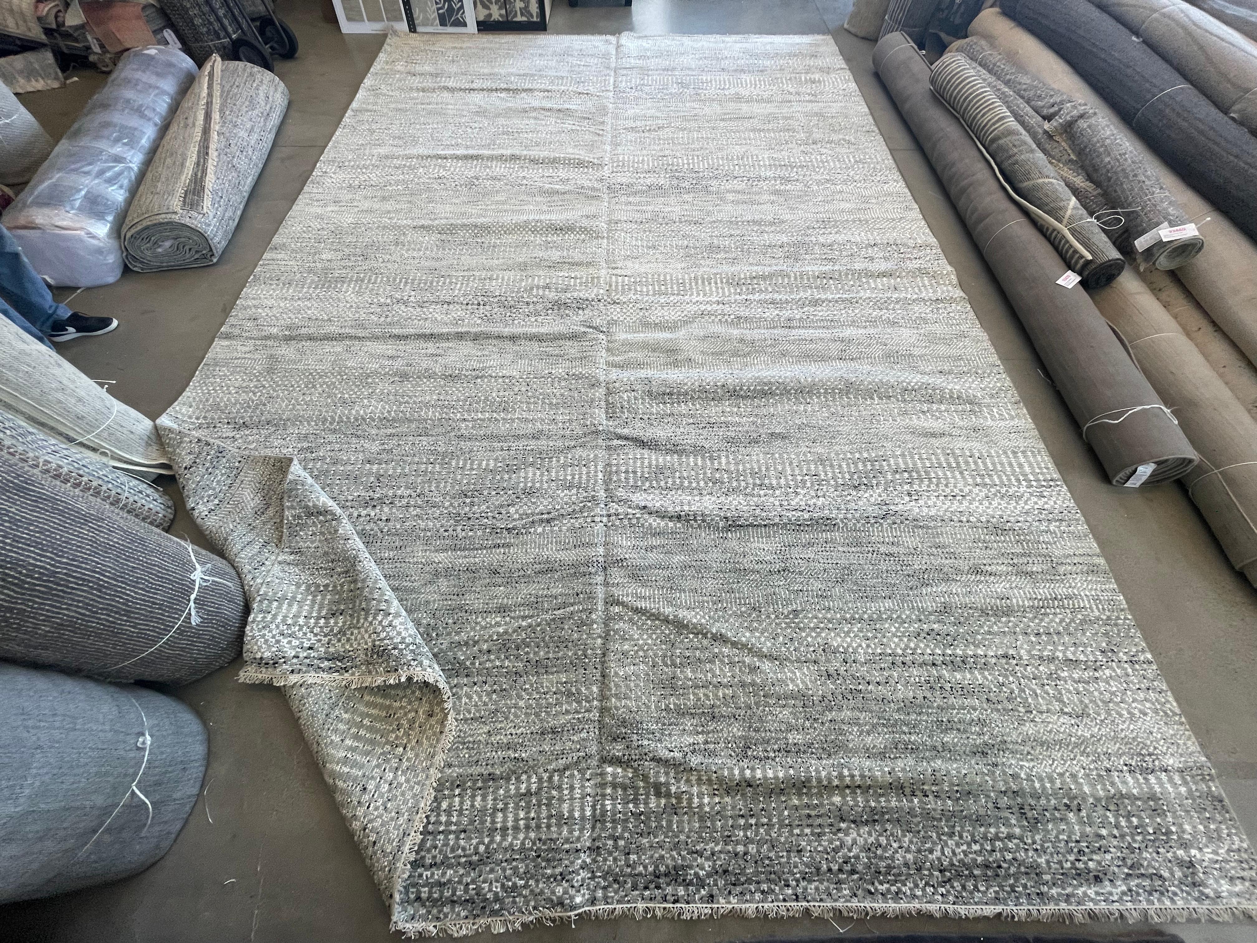 Alfombra Gris Multicolor Anudado a mano en venta