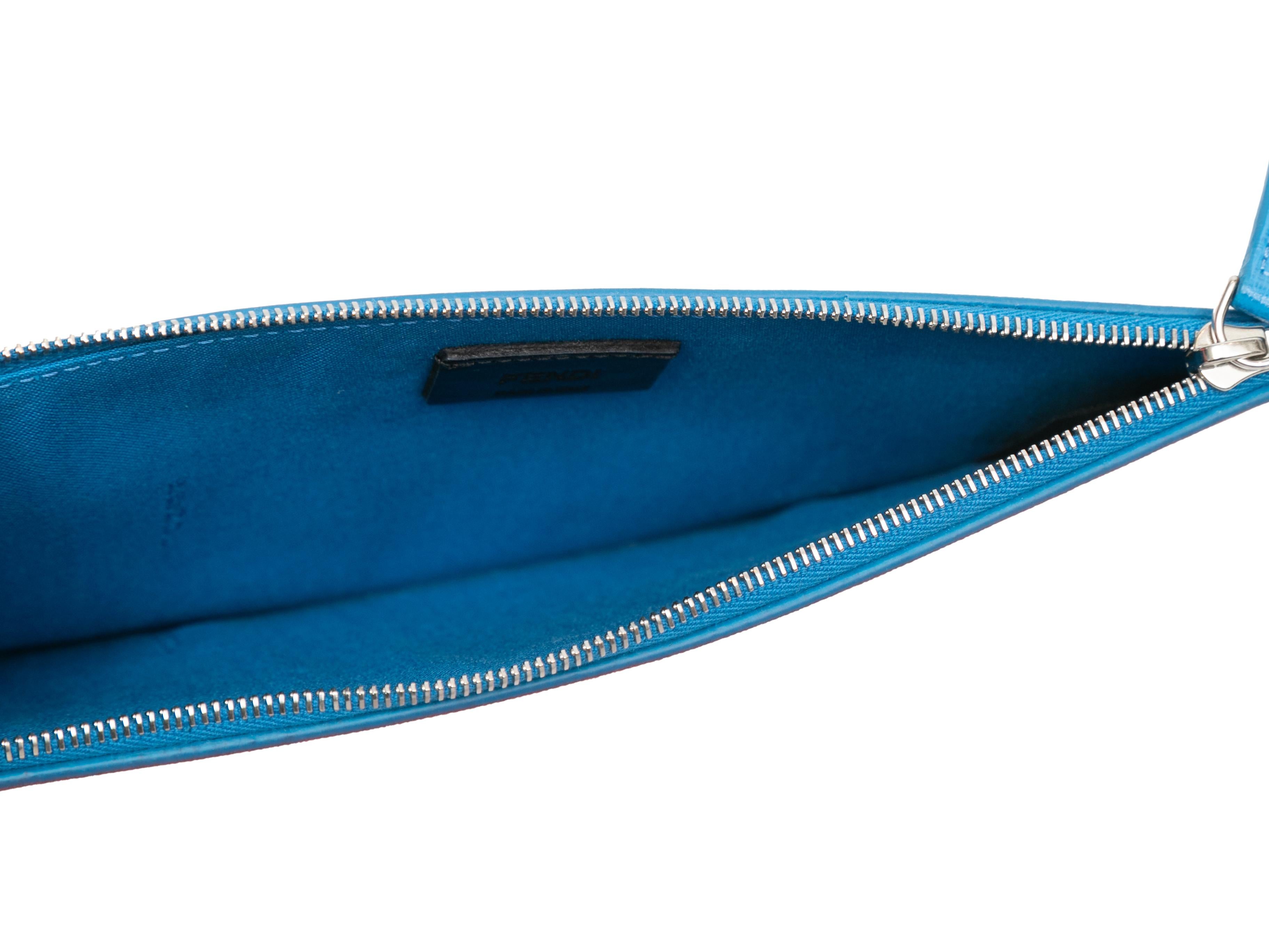 Pink Blue & Multicolor Fendi Monster Zip Pochette For Sale