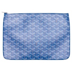 Blue & Multicolor Goyard Senat MM Zip Pouch
