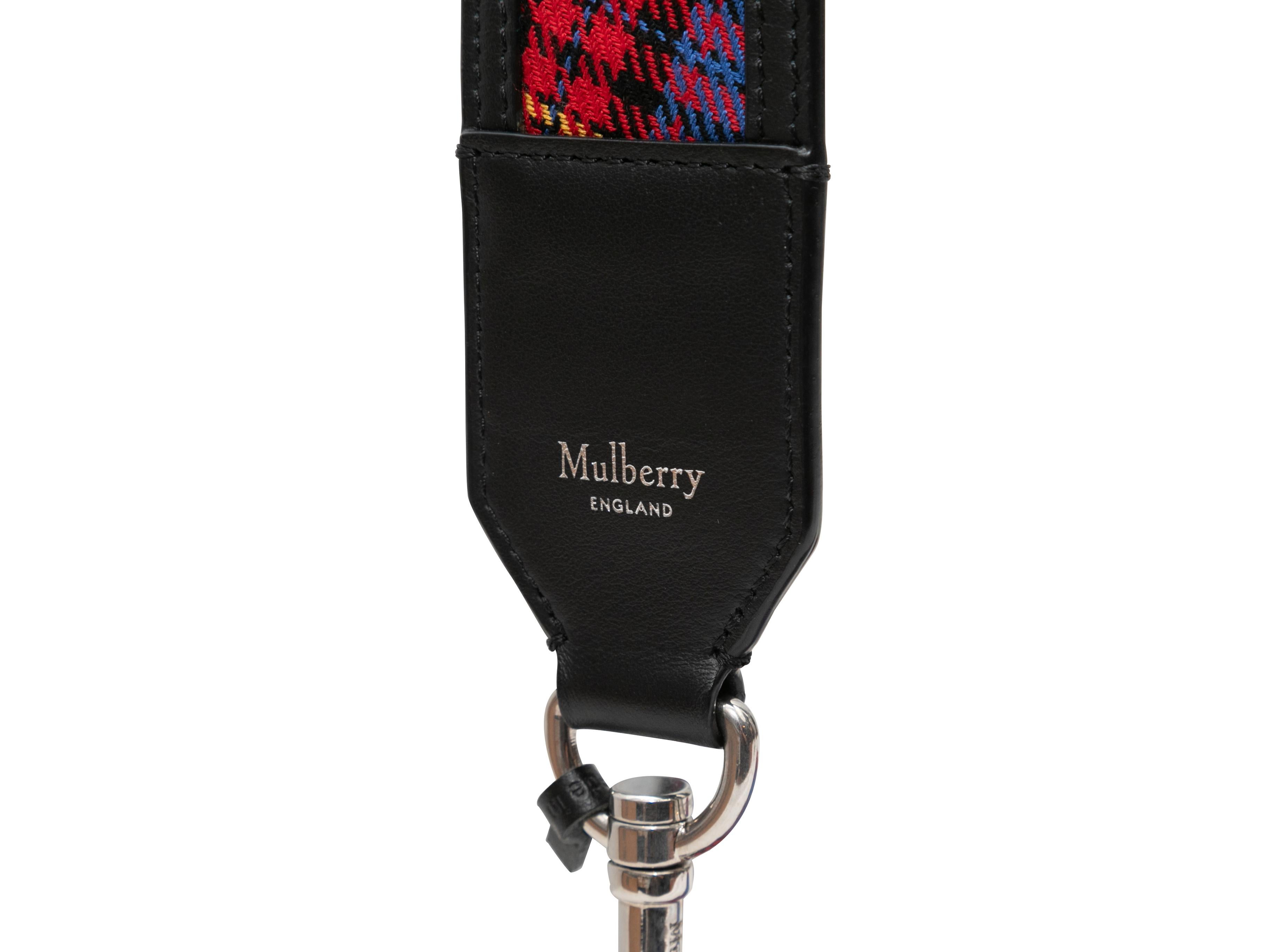 Women's Blue & Multicolor Mulberry Mini Plaid Crossbody Bag