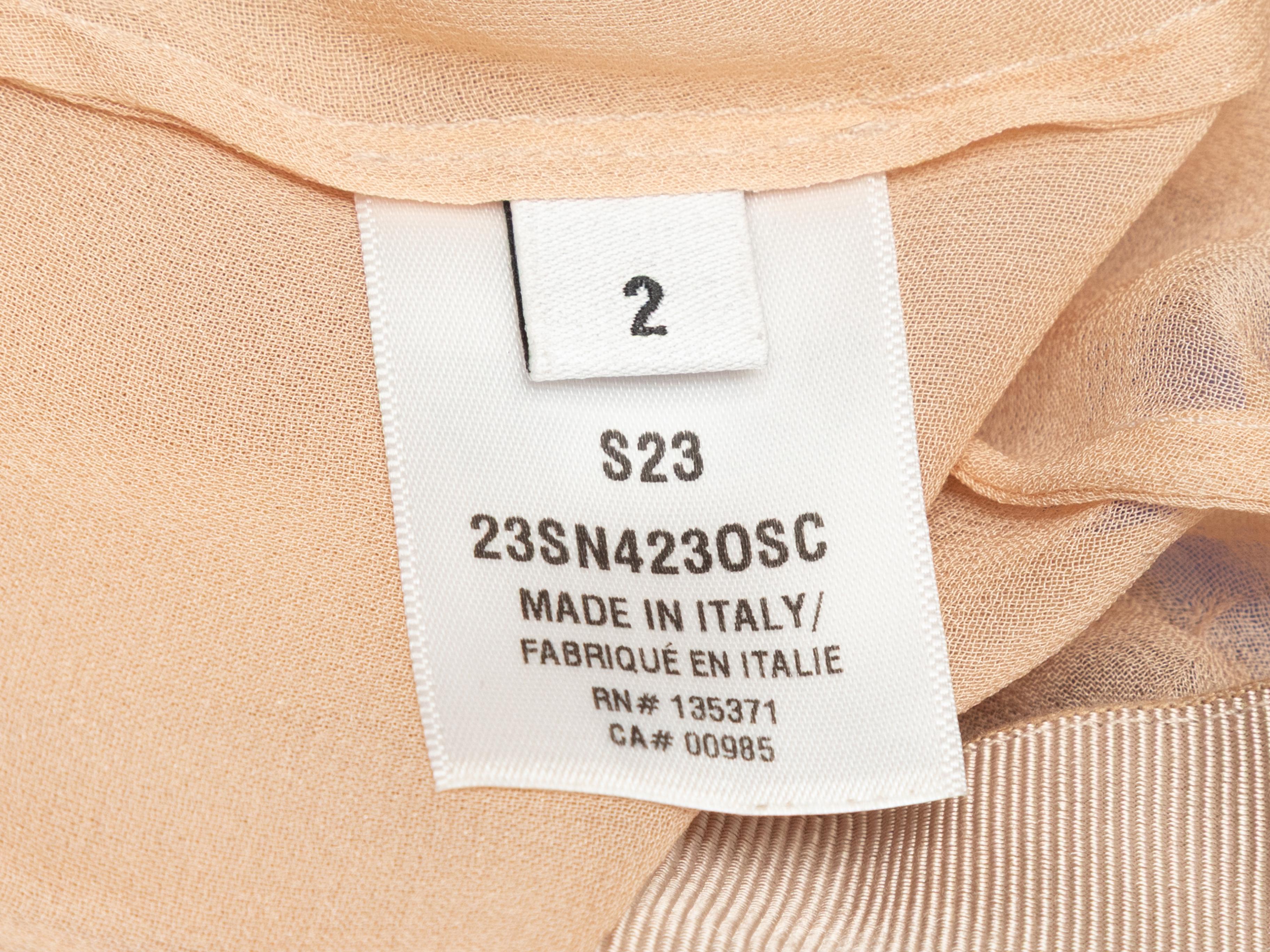 Blau & Multicolor Oscar de la Renta Frühling/Sommer 2023 Gestreifter Seidenrock Größe U Damen im Angebot