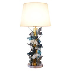 Blue Murano Butterflies Table Lamp