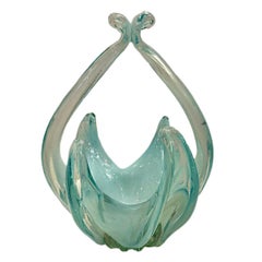 Blue Murano Glass Candy Dish