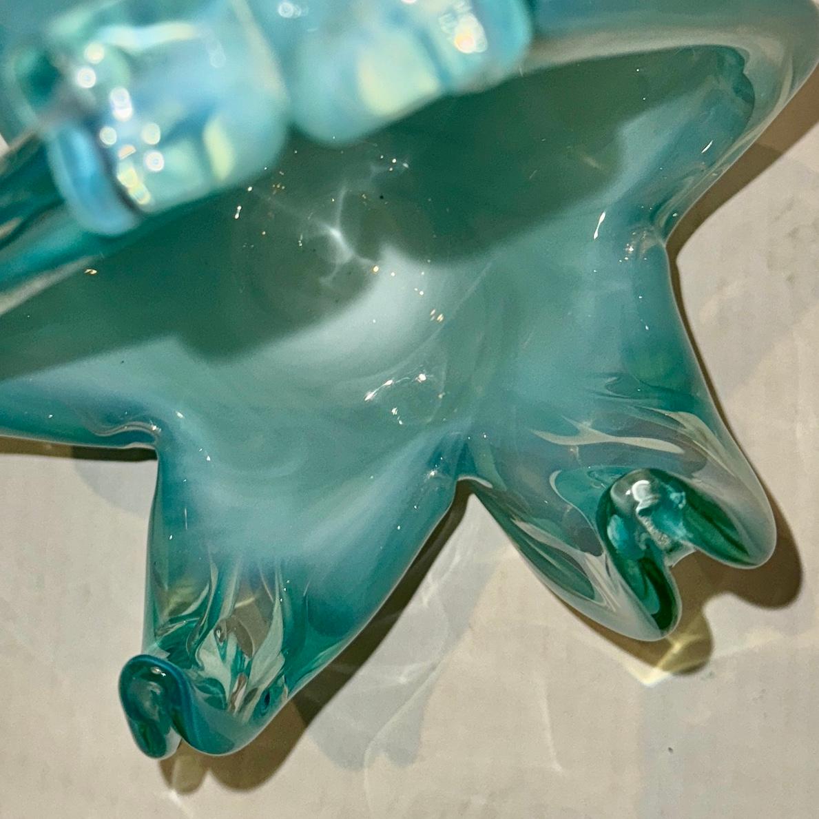 Blue Murano Glass Candy Dish For Sale 1