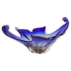 Vintage Blue Murano Glass Bowl - Mid-Century Modern, Italy circa 1960/70