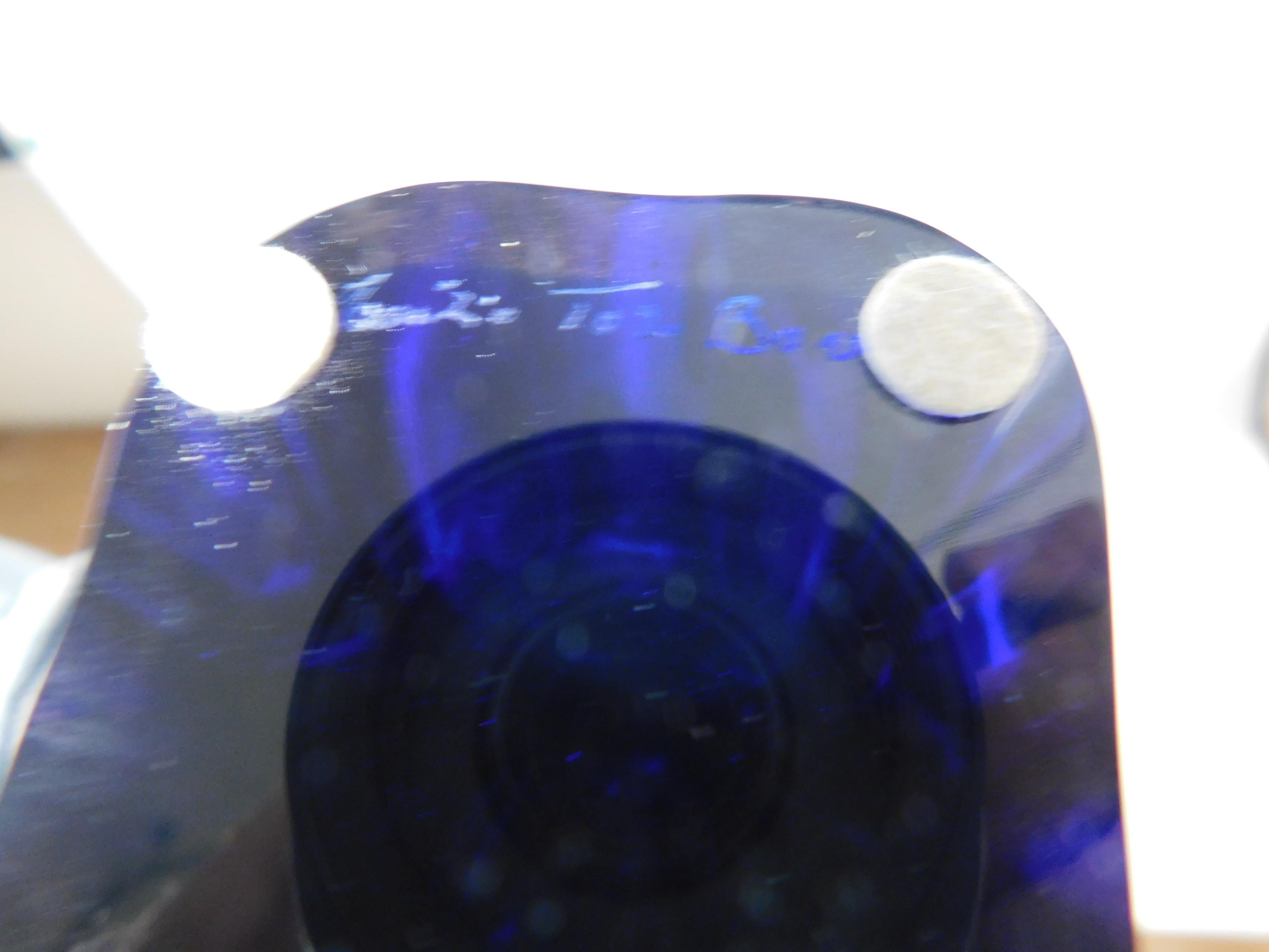 Candeliere in vetro di Murano blu di Maurizio Toso In condizioni buone in vendita a Los Angeles, CA