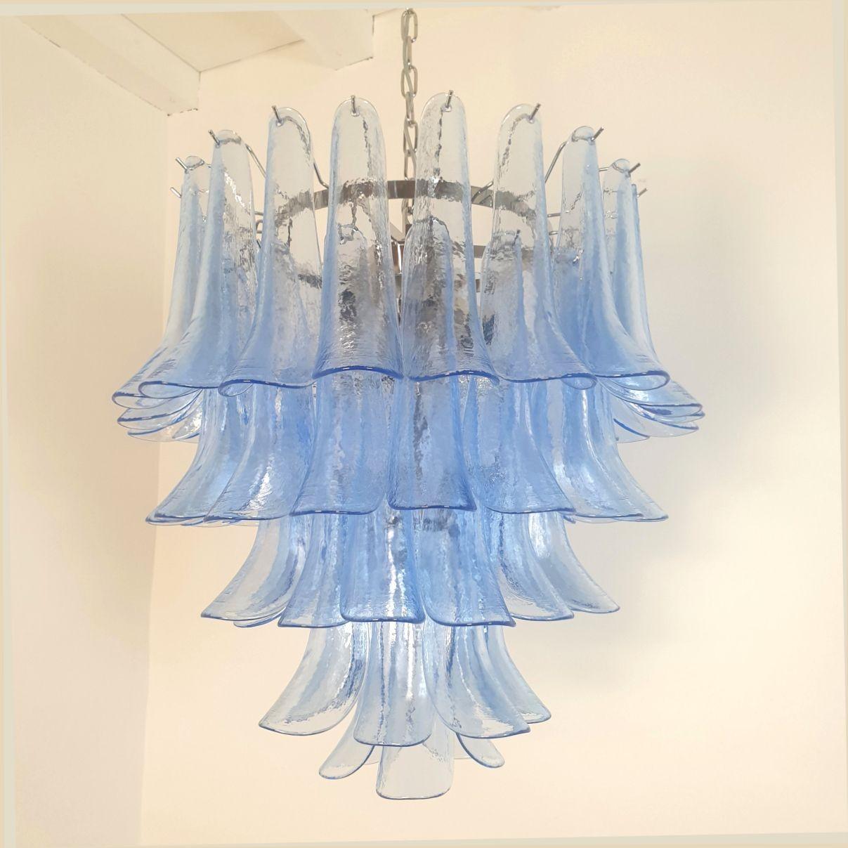 Verre de Murano Lustre bleu de Murano, Italie en vente