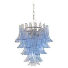 Vintage Blue Murano glass chandelier, Italy