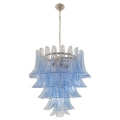 Blue Murano glass chandelier, Italy