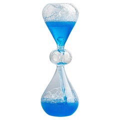 Blue Murano Glass Hourglass, VELENI by L+W, 2022, Limited Edition Collectibles
