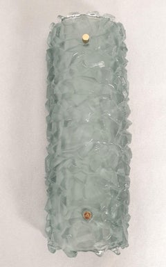 Blue Murano glass Mid century sconces, a pair