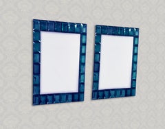 "Blue" Murano Glass Mirror in Contemporary Style by Fratelli Tosi Murano