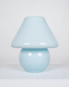 Blue Murano glass mushroom table lamp, made in Italy, 1970s