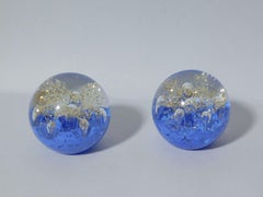 Blue Murano Glass Paperweight, 2 Available