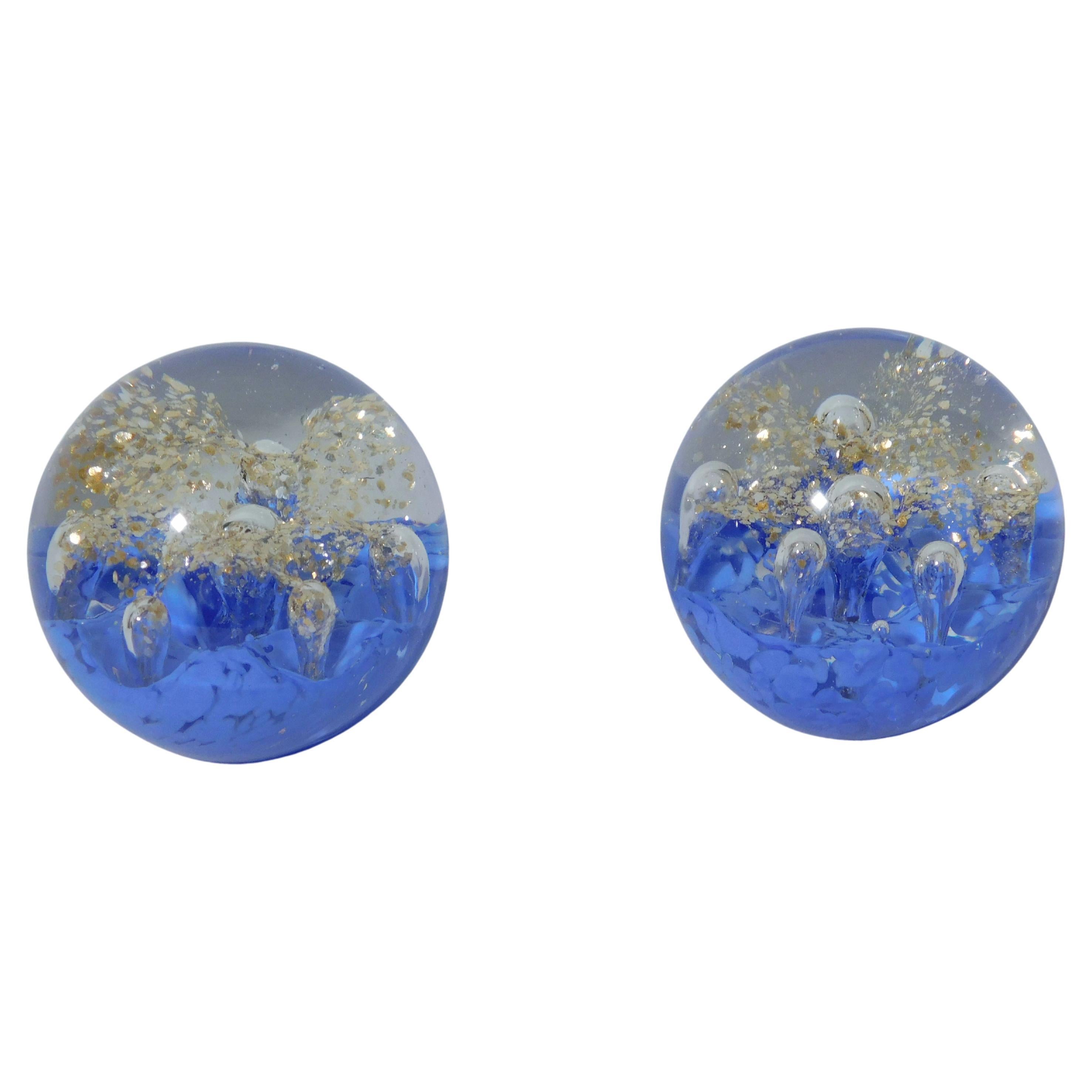 Briefbeschwerer aus blauem Muranoglas, 2 verfügbar