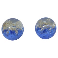 Fermacarte in vetro di Murano blu, 2 disponibili