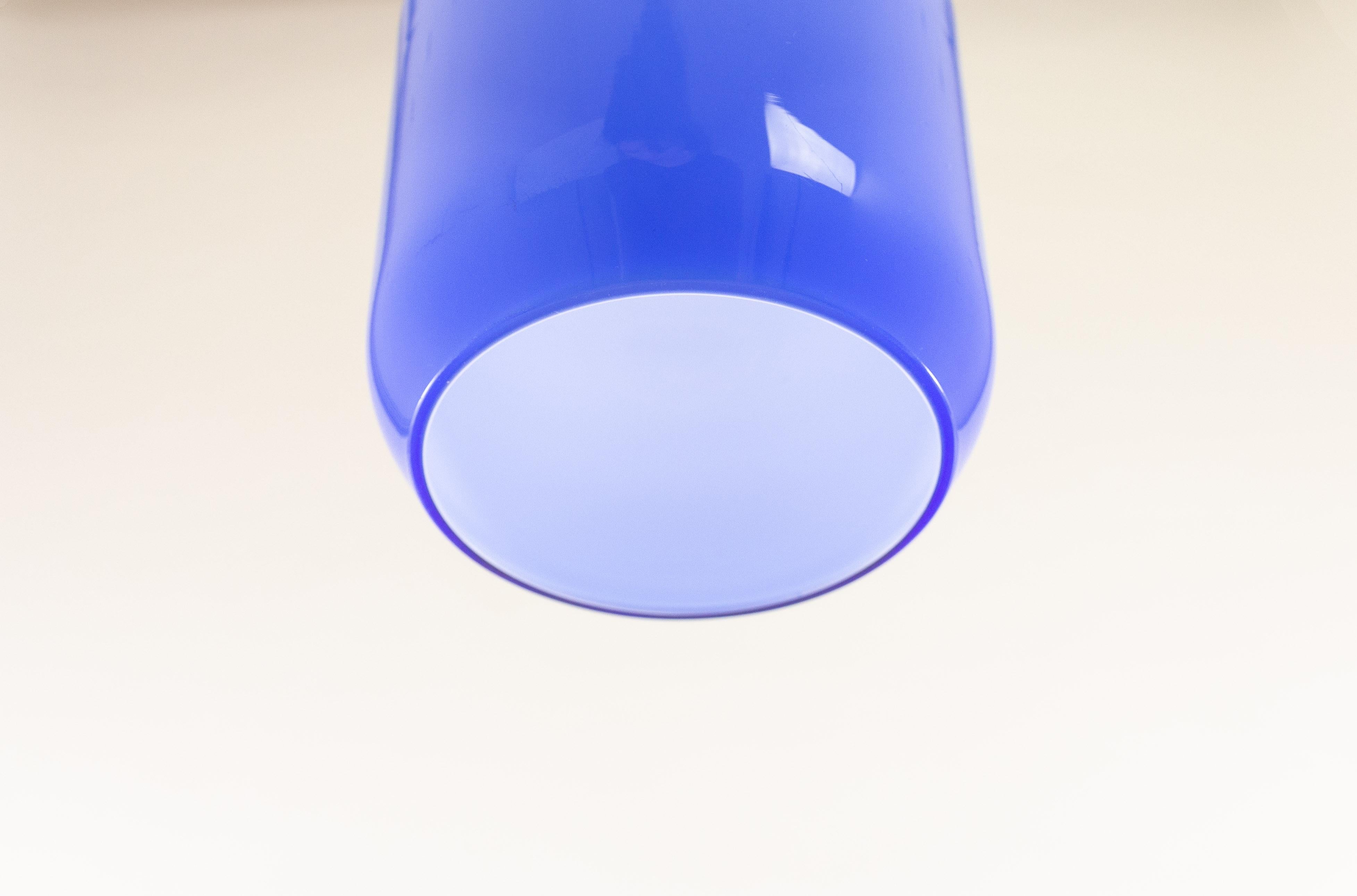 Italian Blue Murano Glass Pendant by Massimo Vignelli for Venini, 1950s