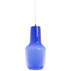 Blue Murano Glass Pendant by Massimo Vignelli for Venini, 1950s