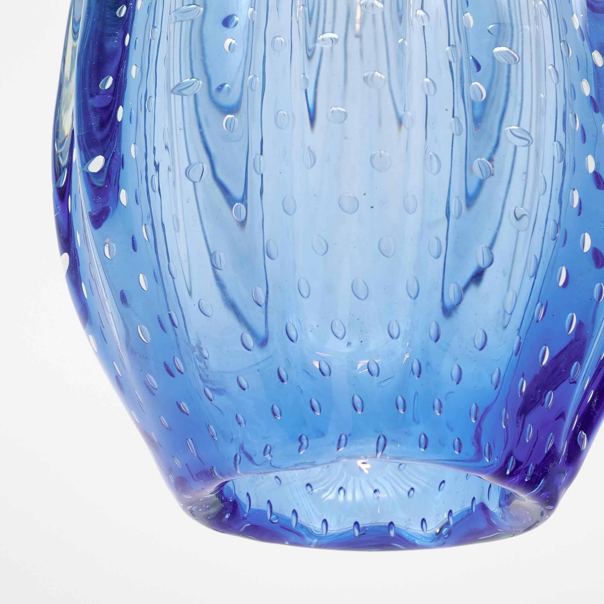 Ciondolo in vetro di Murano blu In condizioni buone in vendita a Austin, TX