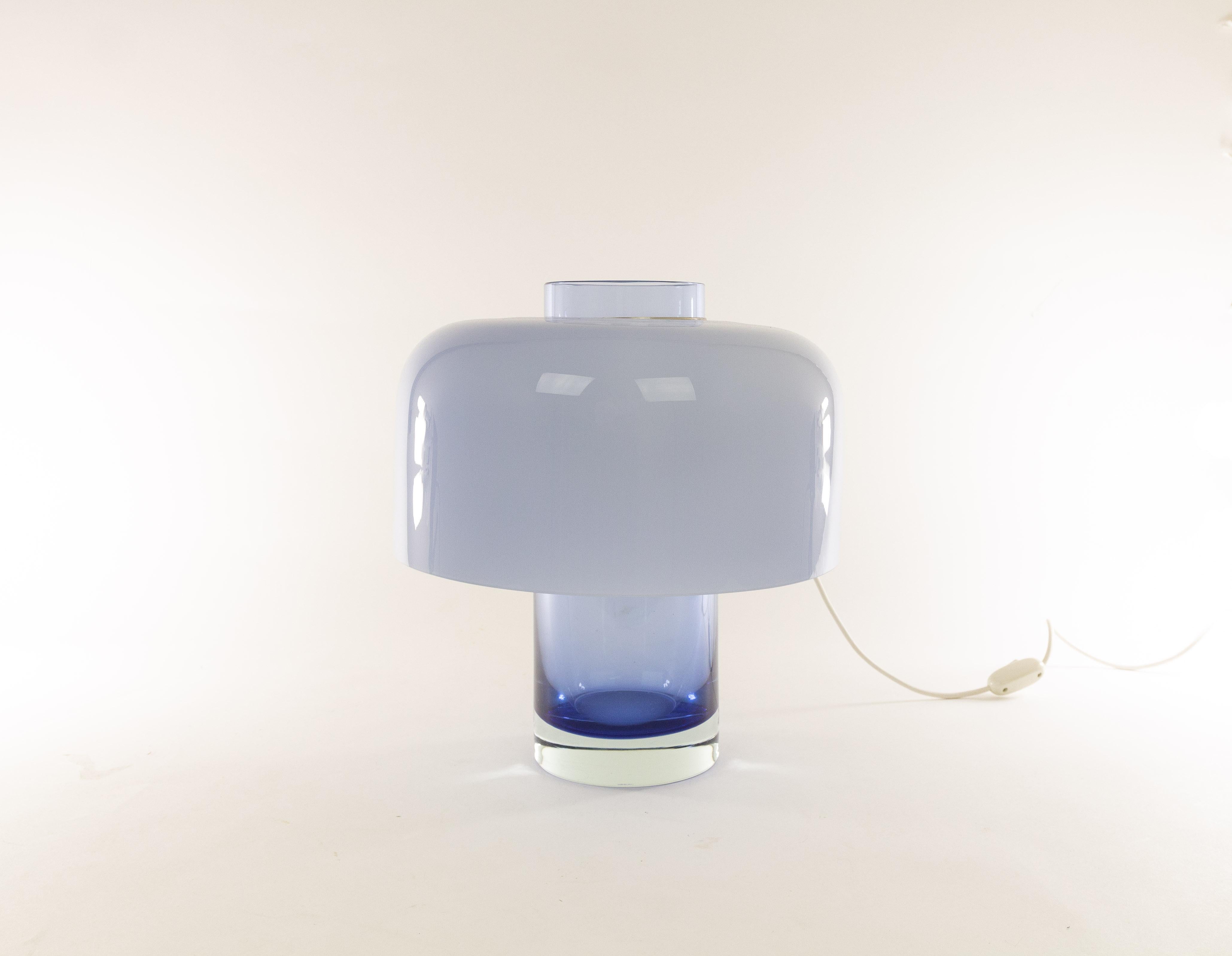 Mid-Century Modern Blue Murano Glass Table Lamp LT 226 by Carlo Nason for A.V. Mazzega, 1960s
