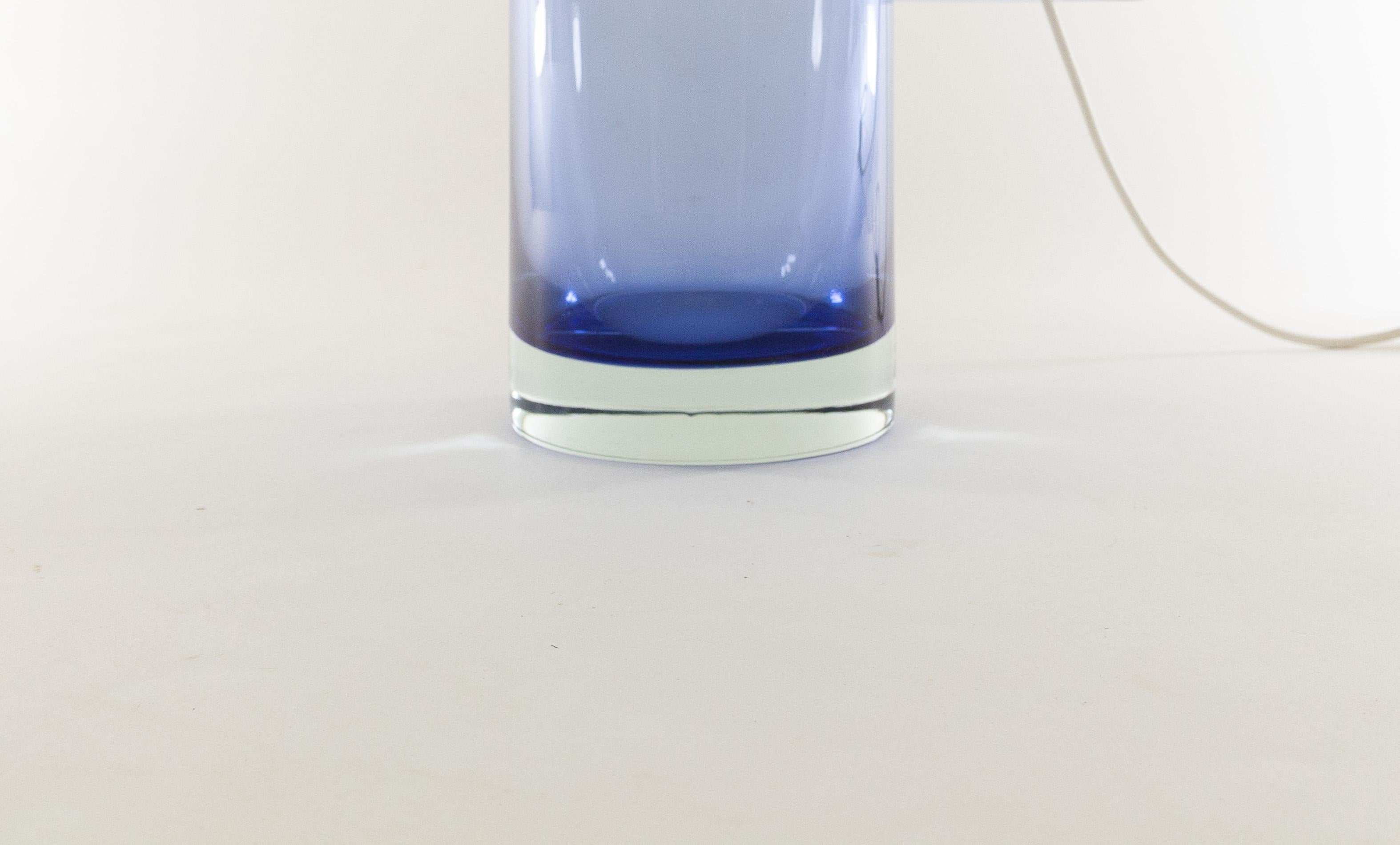Italian Blue Murano Glass Table Lamp LT 226 by Carlo Nason for A.V. Mazzega, 1960s