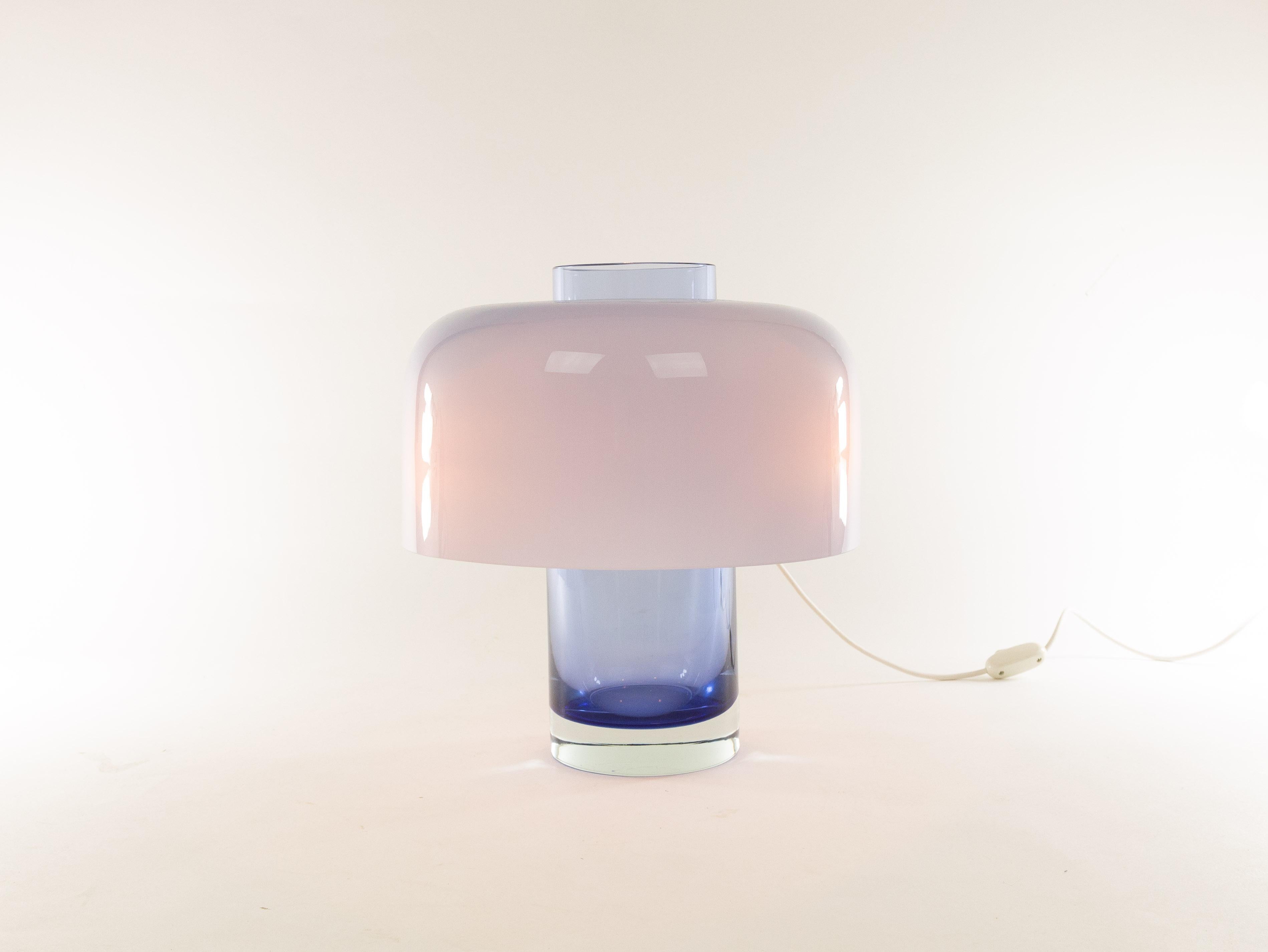 Mid-20th Century Blue Murano Glass Table Lamp LT 226 by Carlo Nason for A.V. Mazzega, 1960s