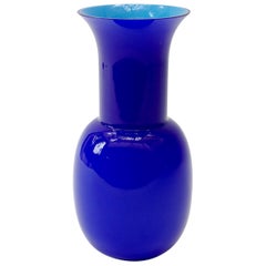 Blue Murano Glass Vase by Aureliano Toso