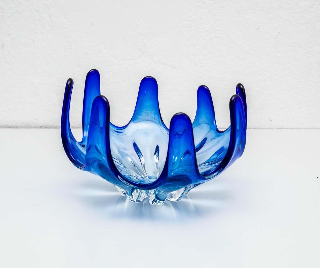 Blue Murano Glass Vase, circa 1970 5
